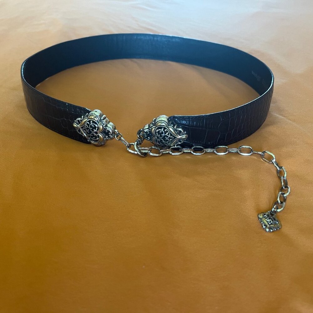 Black Leather Brighton Belt